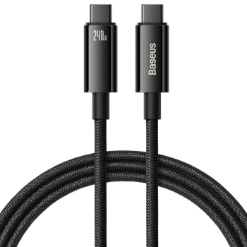 Baseus Tungsten Gold Lade-/Datenkabel USB-C zu USB-C 480 Mbit/s 240 W, schwarz 1M (CAWJ040101)