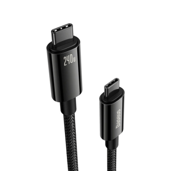 Baseus Tungsten Gold Lade-/Datenkabel USB-C zu USB-C 480 Mbit/s 240 W, schwarz 2M (CAWJ040101)