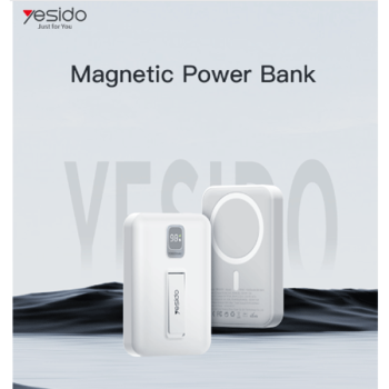 YESIDO 10000 mAh Kapazität Magsafe magnetische kabellose Powerbank, weiss (YP45)