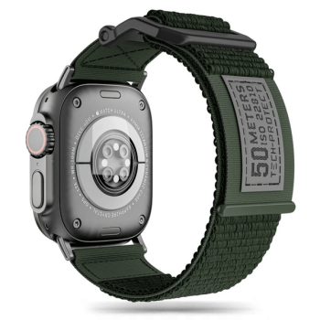 Tech-Protect Scout Armband für Apple Watch 4 / 5 / 6 / 7 / 8 / 9 / SE / Ultra 1 / 2 (42/44/45/49 mm), dunkelgrün