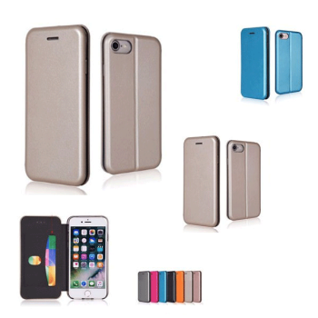 Motomo Flip Case für Apple iPhone 7/8/SE (2020) mit Kartenfach gold