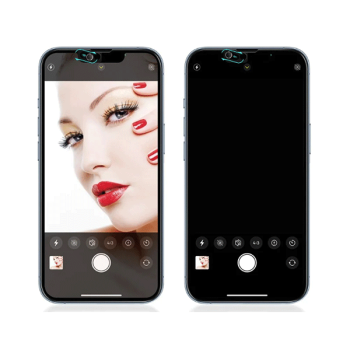 Diva Displayschutz 3D Panzer-Glas mit Front-Kamera Slide-Abdeckung für iPhone 11 schwarz