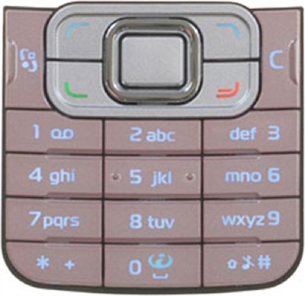 Nokia 6120c TastenmatteTaste rosa