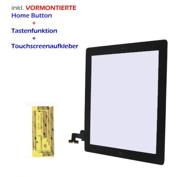 Touchscreen & Displayglas für Apple iPad 2 schwarz