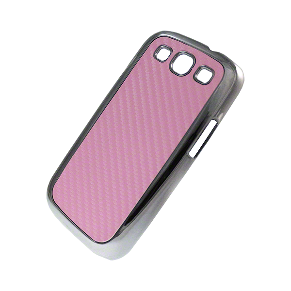 Right Carbon Effect Hard Cover für Samsung i9300 Galaxy S3 rosa