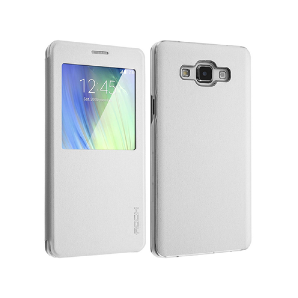 Rock Buchdesign-Tasche Uni Serie für Samsung Galaxy A7 weiß