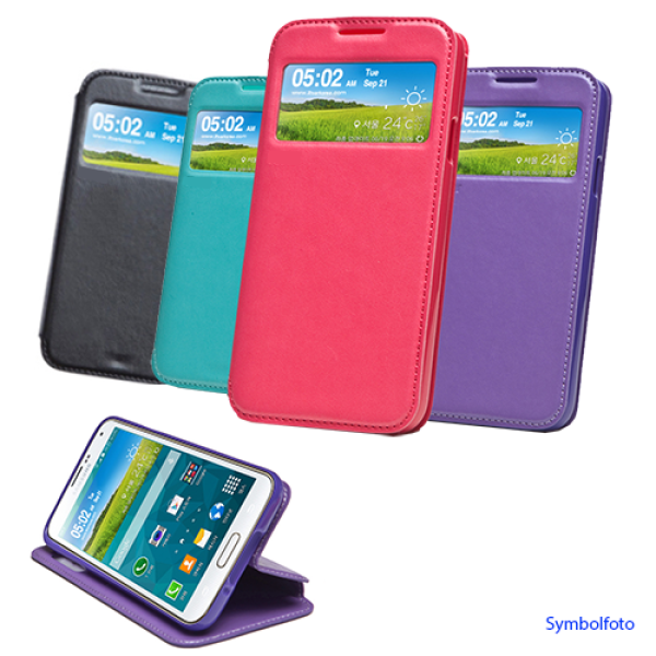 G-pery Flip-Tasche mit Sichtfenster - Magnet Serie für Samsung A3 rot