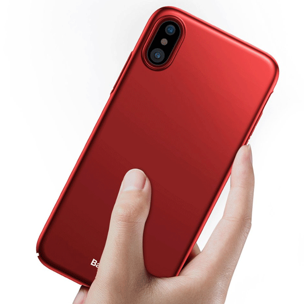 Baseus Thin - Ultradünn -  PC Schutzhülle für iPhone X rot