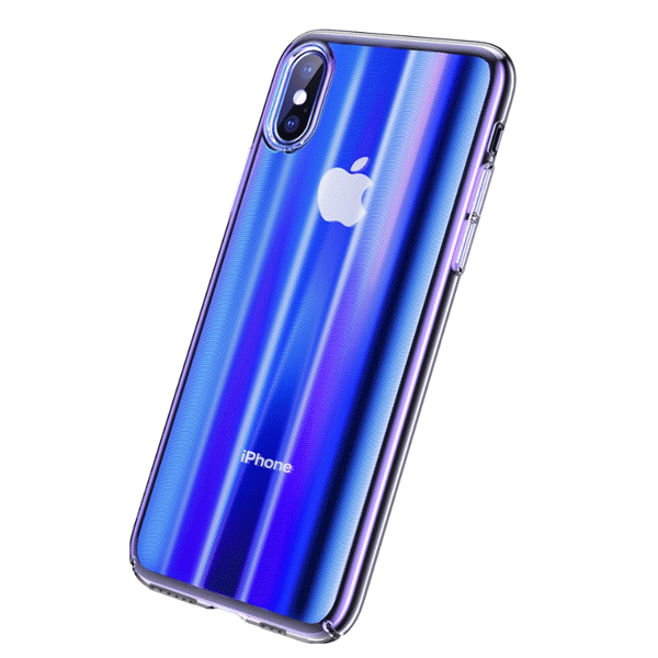 Baseus Aurora – Farbverlauf - Schutzhülle für Apple iPhone XS / X blau (WIAPIPH58-JG03)