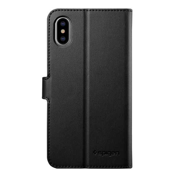 Spigen Wallet S Flip-Tasche für Apple iPhone XS / X schwarz