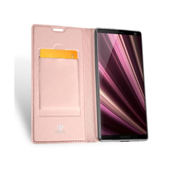 Dux Ducis Flip Tasche Skin Pro Series für Sony Xperia 10 Plus rosa