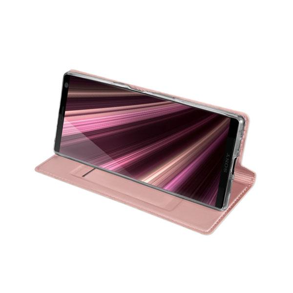 Dux Ducis Flip Tasche Skin Pro Series für Sony Xperia 10 Plus rosa