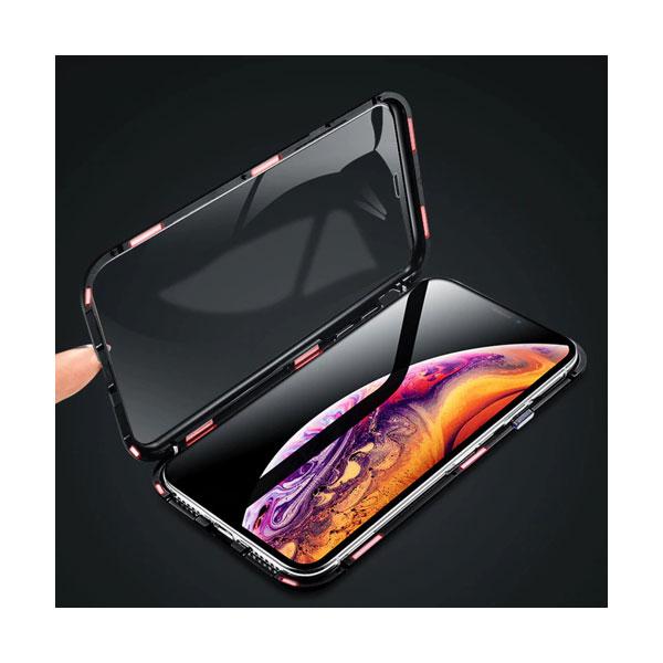 Wozinsky Full Cover + Schutzglas (hinten + vorne), Magnetisch Fullbody für iPhone XS Max schwarz