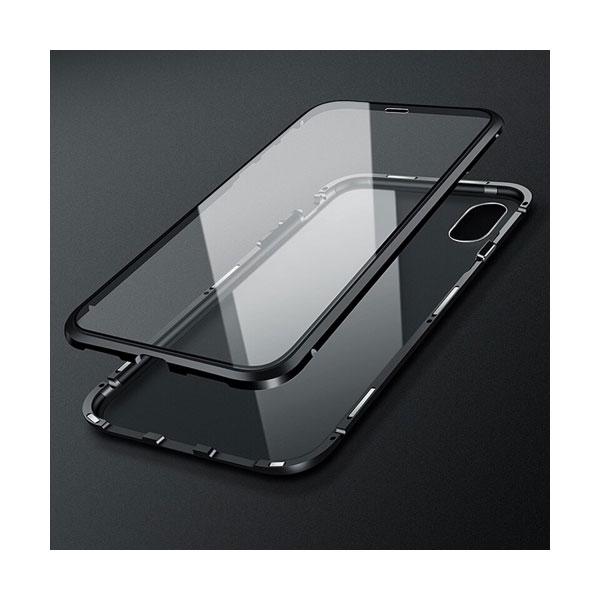 Wozinsky Full Cover + Schutzglas (hinten + vorne), Magnetisch Fullbody für iPhone XS Max schwarz