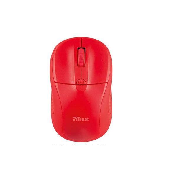 Trust PRIMO Wireless Optische Maus 4 Tasten 1600dpi für PC & MAC, rot