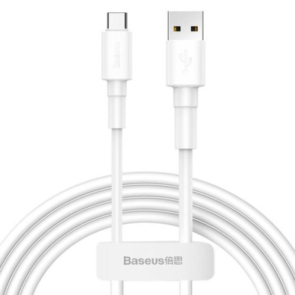 Baseus USB Ladekabel/Datenkabel USB-Type-C  3A weiss (1M)