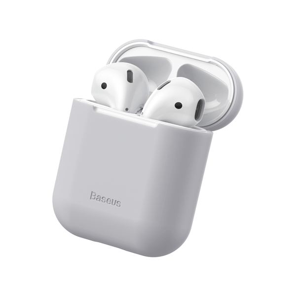 Baseus Silikon Tasche für Airpods 1. und 2. Generation grau