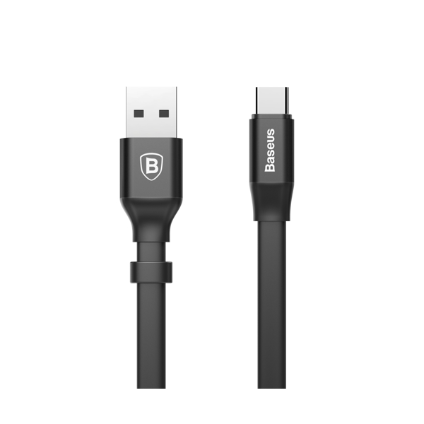 Baseus Nimble  USB zu Type-C Schnell-Ladekabel/Datenkabel mit Kabelclip 2A schwarz (23cm)