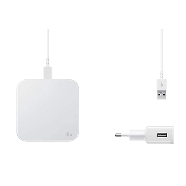 Samsung Wireless Charger Pad mit Travel Adapter weiß (EP-P1300TWEGEU)