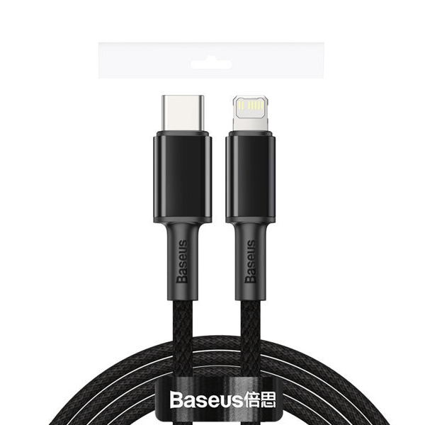 Baseus Ladekabel / Datenkabel USB Typ C zu Lightning - fast charge - Schnelladung 20W schwarz (2m)