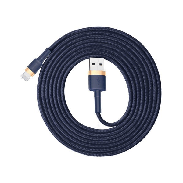 Baseus Cafule Ladekabel/Datenkabel Nylon geflochten strapazierfähig USB / Lightning 1,5A für iPhone, Airpods, iOad, blau (2M)