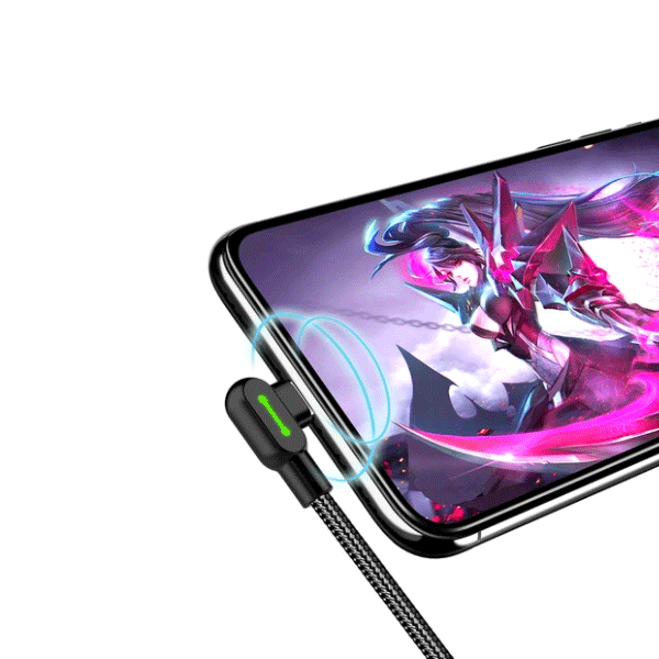 Mcdodo CA-4679 90 Grad Lightning Ladekabel/Datenkabel für iPhone, iPad, Airpods, schwarz (3m)