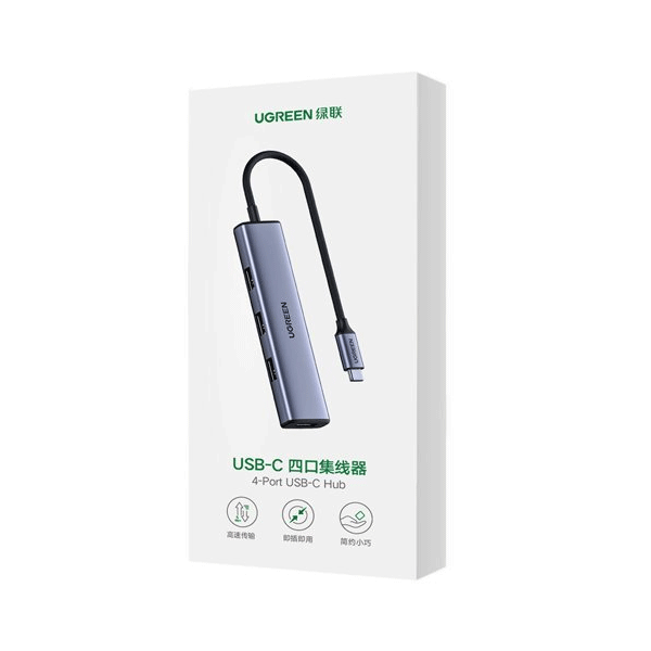 Ugreen HUB USB Typ-C Splitter - 4x USB 3.2 Gen 1, silber