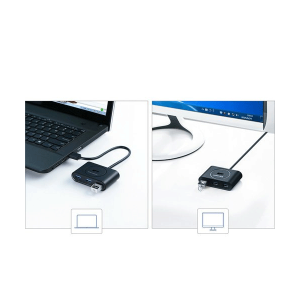 Ugreen HUB Splitter 4x USB 3.2 USB Port Typ-C Kabel 1m schwarz