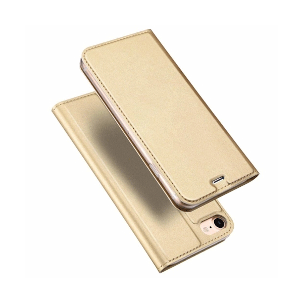 Dux Ducis Flip Tasche Skin Pro Series für iPhone SE (2022) / SE (2020) / 8 / 7 gold