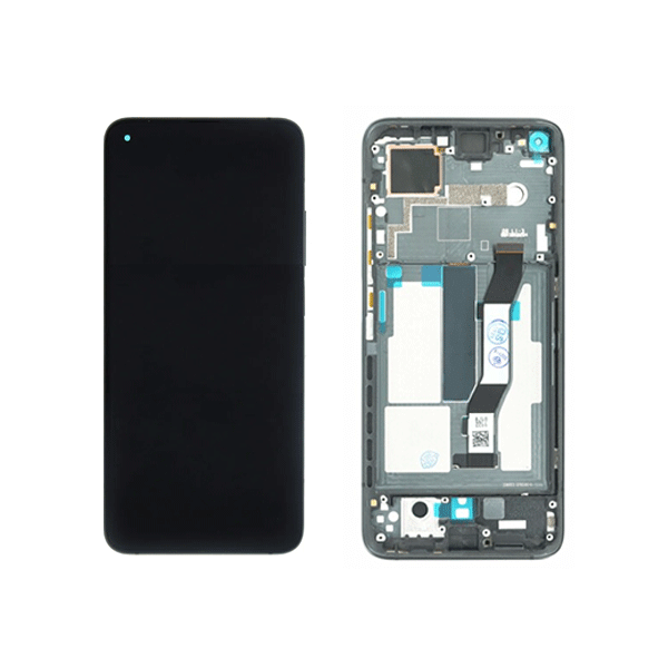 Xiaomi Mi 10T/Mi 10T Pro (5600030J3S00) OEM LCD Display-Einheit mit Rahmen, schwarz