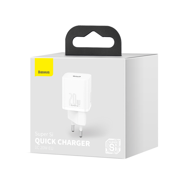 Baseus Super Si 1C Schnellladegerät USB-C 20W Power Delivery weiss (CCSUP-B02)