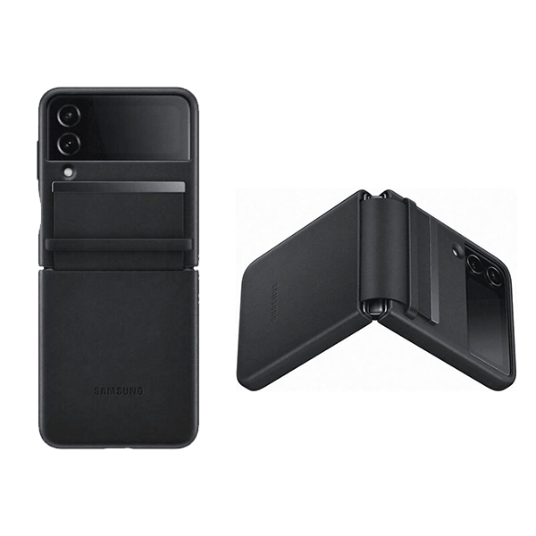 Samsung Flap Leather Cover für Galaxy Z Flip 4 schwarz (EF-VF721LBEGWW)