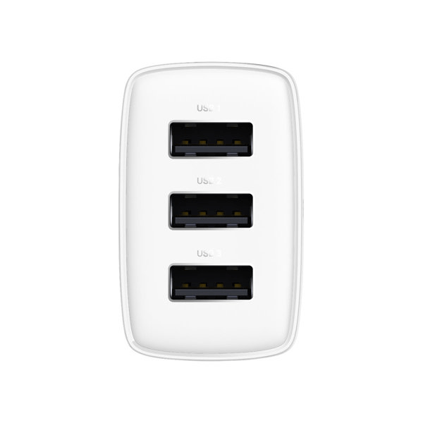 Baseus Compact Ladegerät 3x USB-A 17W weiss (CCXJ020102)