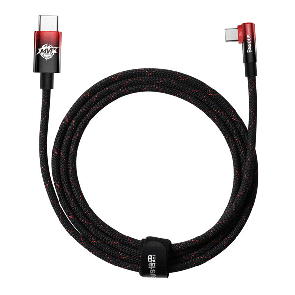 Baseus MVP Winkel-Stecker Power Delivery 100W 5A USB Type-C zu USB Type-C 2 m rot (CAVP000720)