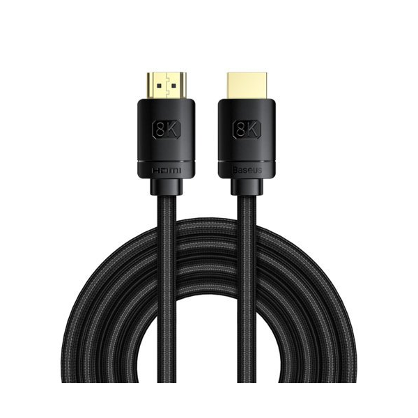 Baseus HDMI 2.1 Kabel 8K 60 Hz 48 Gbps/4K 120 Hz/2K 144 Hz 3D eARC QMS Dynamic HDR VRR ALLM 3m schwarz