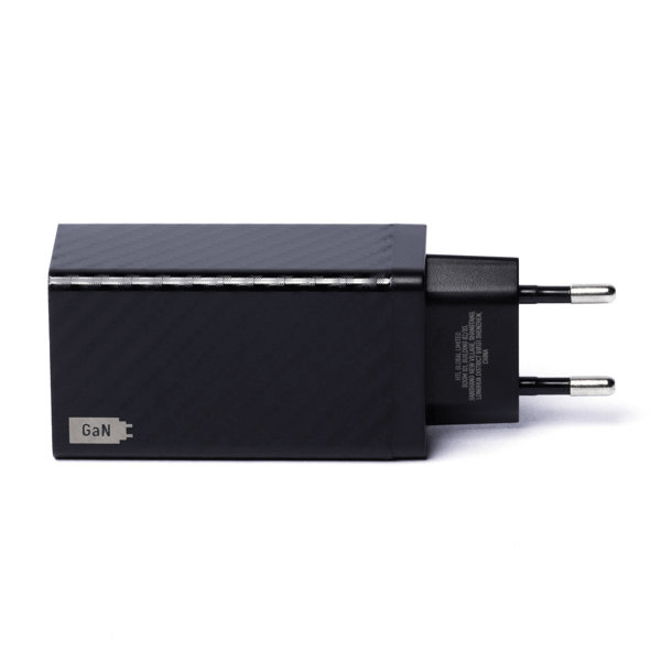 Wozinsky 65W GaN-Ladegerät USB-A + USB-C Anschluss unterstützt QC 3.0 PD schwarz