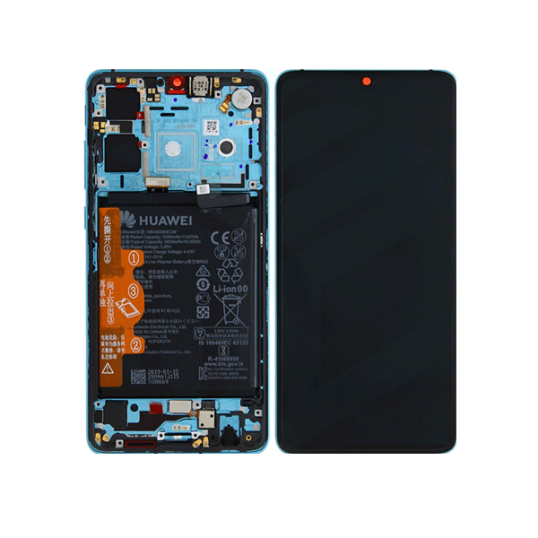 Huawei P30 / P30 New Edition LCD Display + Rahmen inkl. Akku, Breathing Crystal (02354HMF)