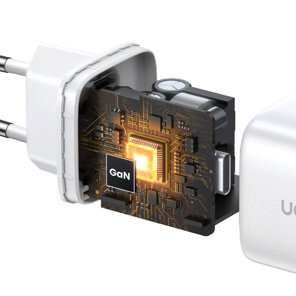 UGREEN Schnellladegerät GaN 2 x USB-C Anschluss 45W QC PD, weiß (CD294)