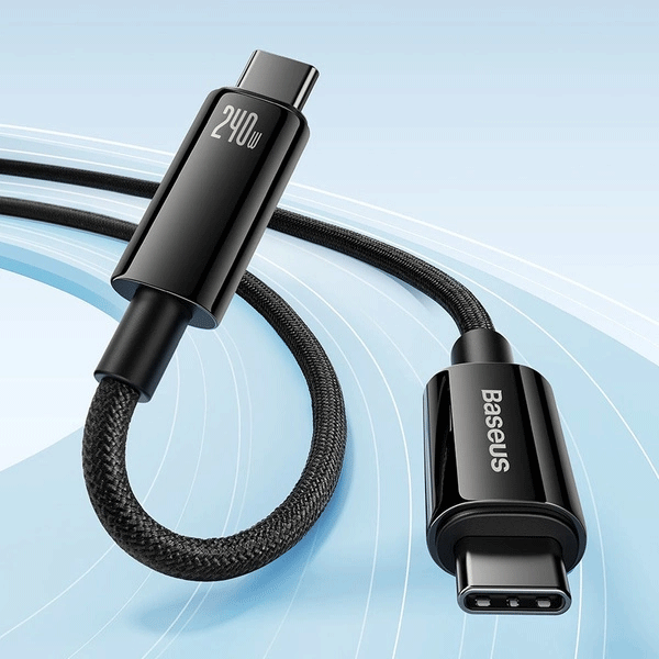 Baseus Tungsten Gold Lade-/Datenkabel USB-C zu USB-C 480 Mbit/s 240 W, schwarz 3M (CAWJ040101)