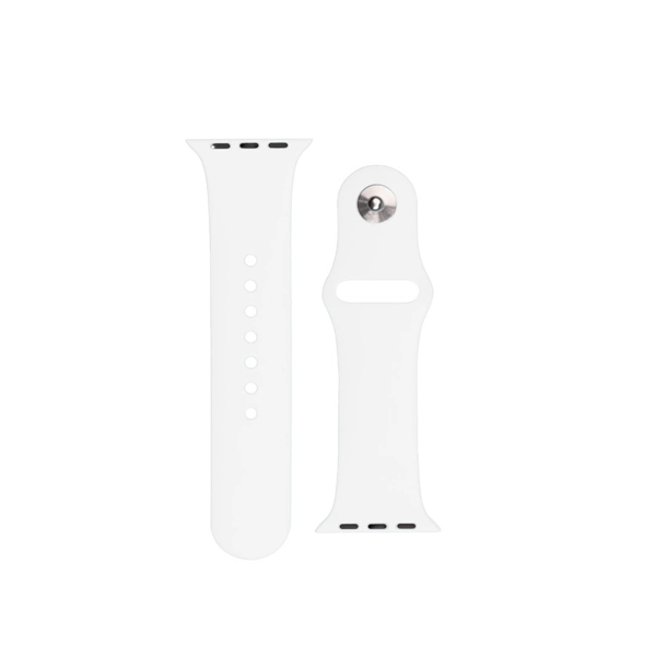 starfix APS-Silikonarmband für Apple Watch 9/8/7/6/5/4/3/2 / SE (41/40/38 mm), weiss