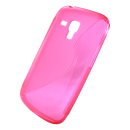 Silikonhülle S-Line für Samsung Galaxy S Duos 2 S7582, S7562 rosa/transparent