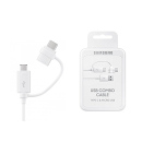 Samsung Ladekabel Micro-USB zu USB-A inkl. USB Typ-C Adapter weiß