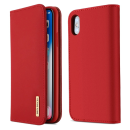 Dux Ducis Wish Series Echt Leder Flip Wallet für Apple iPhone Xs / X rot