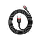 Baseus Cafule USB/USB-Type-C Ladekabel/Datenkabel Nylon geflochten - QC3.0 2A - schwarz/rot (3M)