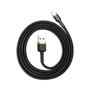 Baseus Lightning Datenkabel/Ladekabel für iPhone/iPad/Airpods Nylon Geflochten schwarz/gold(1m)