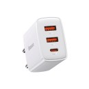 Baseus Compact Schnellladegerät USB-C + 2x USB-A 30W 3A Power Delivery Quick Charge weiss