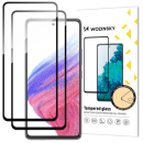 Wozinsky (2er Pack) Full Glue Panzerglas H9 für Samsung Galaxy A54 5G mit Rahmen, schwarz